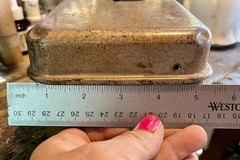 Vintage SWANCO USA Metal Tool Box Hammered Brown Steel Heavy Duty Latch