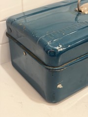 Vintage Union Steel Chest Corp. Made In USA Metal Tackle/Tool Box/Chest