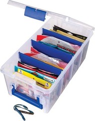 Fishing Tackle Storage Box Half Satchel Soft Bait Organizer Adjustable Dividers