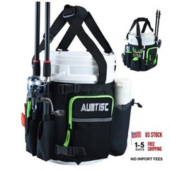5 Gallon Bucket Fishing Organizer, Waterproof Ice Fishing Bucket Tool Black