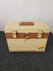 Plano 757 Vintage Fishing Tackle Box Top Storage – Made In USA – See Pictures