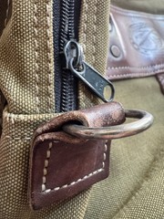 Vintage Orvis Green Canvas Leather Battenkill Overnight Satchel Bag