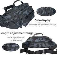 Fishing Fanny Pack for Men -Fishing Fanny Pack-Lightweight Black camouflage1