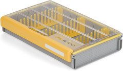 Edge 3700 Spinnerbait Utility Box, Gray and Yellow, Holds up to 36 Individual Sp