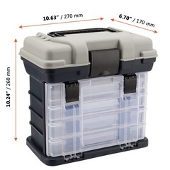 Sinjeun 4 Layers Fishing Tackle Portable Fishing Tackle Storage Fresh Water And