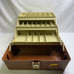 Vintage Plano Tackle Box Model 6303 w/ 3 Tier Fold Out Tray Fishing Made in USA