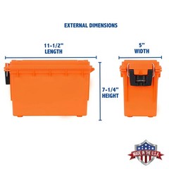 Sheffield 12680 Marine Storage Box, Dry Box 11.25″ L x 5″ W x 7.25″ H, Orange