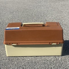 Vintage Plano 24170 Plastic Hard Case Tackle Box 3-Tray 17 Dividers Brown/Beige