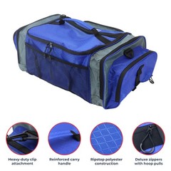 Osage River Elite Tackle Bag, Ripstop Large Soft Sided Bag w/ Tackle Boxes, Ash