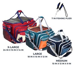 Osage River Medium Saltwater Resistant Fishing Tackle Bag Waterproof Bottom Navy