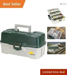 Plano 3-Tray Tackle Box w/Duel Top Access – Dark Green Metallic/Off White