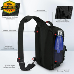 KastKing Blowback Fishing Sling Bag Backpack Rod Holder Molle Genuine Kit