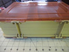 Vintage Plano USA Magnum model 1119 two sided tackle box 13″ x 10″ x 4”