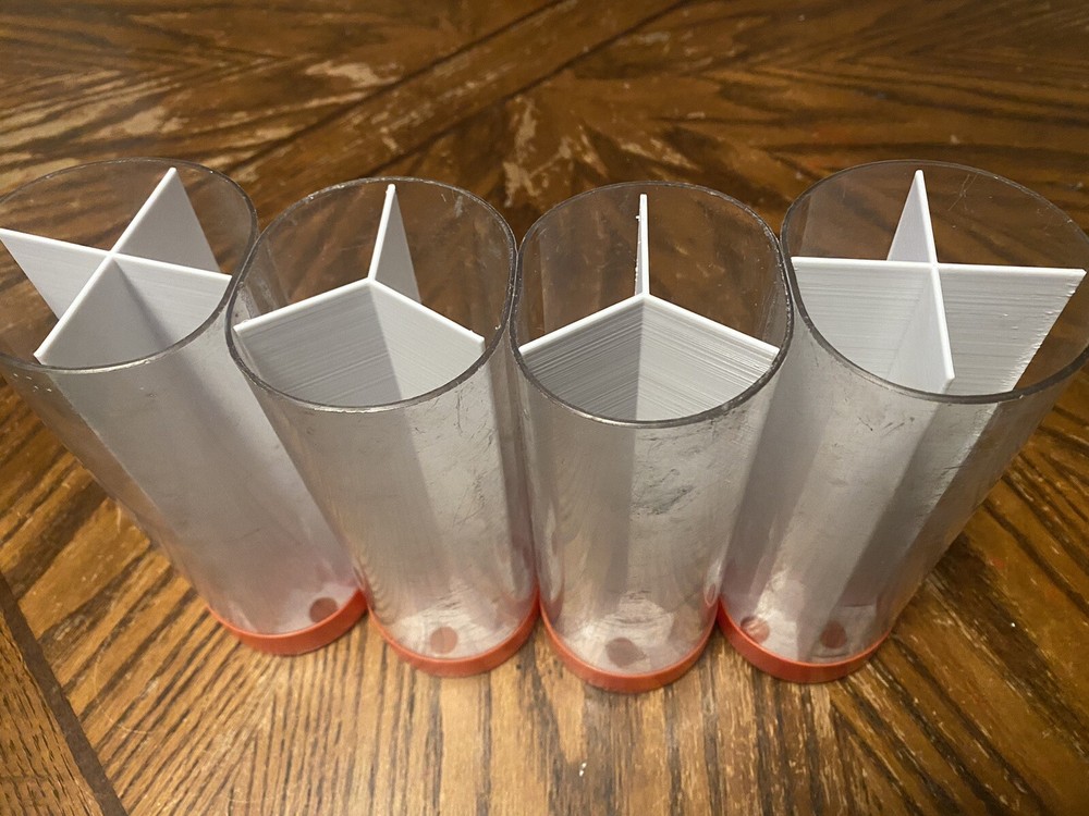 Set of 4 – Gear Up Surf Casting bag tube dividers-No tubes- 3D Printed Solutions