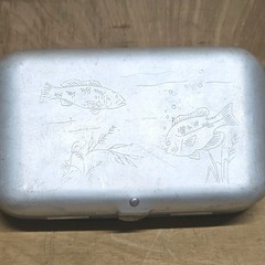 Vintage Aluminum 2-sided Tacklebox W/ Scene Etched 1960s 3 Available Buyer Choic