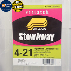 Plano 2-3601-00 Thin Stowaway with Adjustable Dividers, One Size, Clear