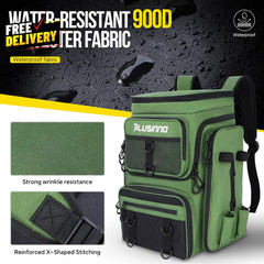 Fishing Backpack with Rod Holders Tackle Box 42L Large Water-Resistant Fishi…