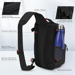 BlowBak Lightweight Tactical Fishing Sling Bag – Water-Resistant Gear Storage