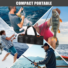 Fishing Lure Bag Lure Wraps Bait Organizer,6 Pockets Large Capacity PVC Portecti