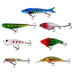 Fishing Advent Calendar 24pc Hard Bait Kit with Realistic Minnow Crankbaits