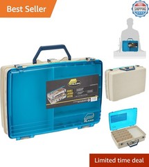 Elegant Beige & Blue Tackle Satchel with Dual Storage for Fishing Essentials
