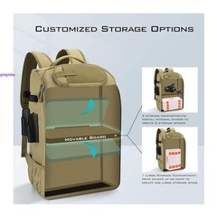 New Foldable Fishing Backpack Large Capacity Tackle Storage Rod Holder Outdoor