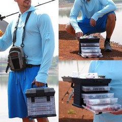 Portable Fishing Tackle Box Lure Accessory Storage Organizer Angling Gear Case