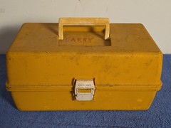 Adventurer Model 1299-7 Yellow Vintage Tackle Box with Tackle – Made in U.S.A.