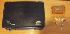 Vintage Plano Over And Under Tackle Box Magnum & Mini Pocket Pak 3213 + Lures