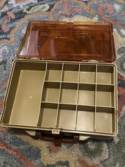 Vintage Plano 2-sided tackle storage organizer box