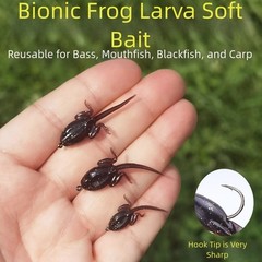 Soft Lure Tadpole Bait for Bass Fishing Topwater Floating with Realistic Design