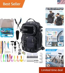 Ultimate Fishing Tackle Bag with Built-in Tools – 103PCS Camouflage Backpack