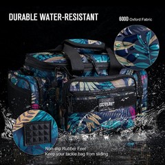 Fishing Tackle Bag with 3pcs 3600 Green Tackle Boxes,600D Water-Resistant Sof…