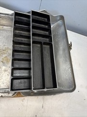 Tacklemaster Vintage 16” 2-tray all Metal “My Buddy” Fishing Tackle Box.