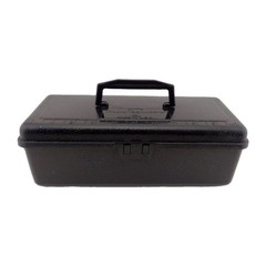 Vintage Trophy Taskmaster Fish Tackle Box Tool Box Black 11″ x 4″ x 5.5″