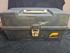 Vintage Plano 6303 Tackle Box Marbled Green 3 Tray Fishing Craft Storage Case US
