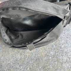 Eagle Claw Fishing Waist Pack Black Canvas Tackle Utility Belt Fly Patch Pockets