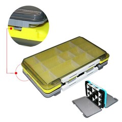 Double Sided Tackle Box Storage Box Plastic Fishing Lure Bait Organizer Case