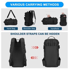 Fishing Tackle Bag With USA Flag Backpack with Rod Holder Waterproof Durable
