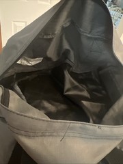 Bass Pro Shop Black Gray Ripcord Duffle Bag Carry Tote Shoulder Strap