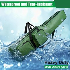 Fishing Rod Case, Portable Fishing Pole Bag 4.27ft Waterproof Rod Reel Carrie