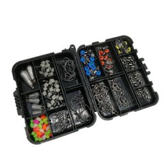 177Pcs Fishing Accessories Kit Suitable for Outdoor Swivels Hook Beads