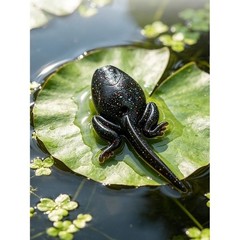 Fishing Lure Tadpole Style Floating Soft Bait for Bass 6.8cm Black PVC 30pcs