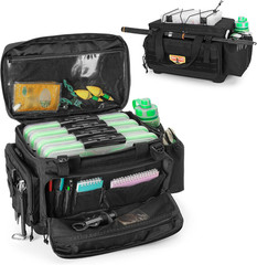 Waterproof Fishing Tackle Bag with Waterproof EVA Bottom (No Tackle Boxes in Pac