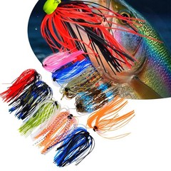 10pcs Silicone Jig Skirts 7cm for Bass Spinnerbait Jigs Fishing Lures Color Set