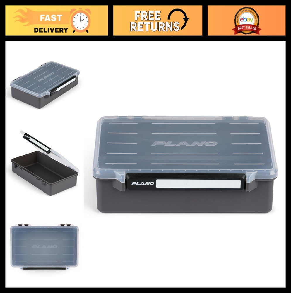 Deep Open Tackle Box with Transparent Lid, Stackable Storage for Bait & Lures