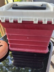 PLANO 4-BY RACK SYSTEM TACKLE BOX 3500 SERIES MADE IN USA (read Missing Parts)