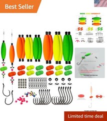 Versatile 126-Piece Catfish Rig Making Kit with High-Visibility Accessories