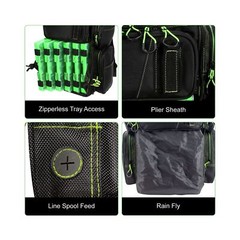 Evolution Fishing Drift Series Tackle Backpack – Green, 3600 Size, Outdoor