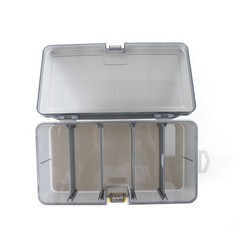 1Pcs Reusable Thickened Fishing Tackling Box Grey Plastic Buckle Design Storage